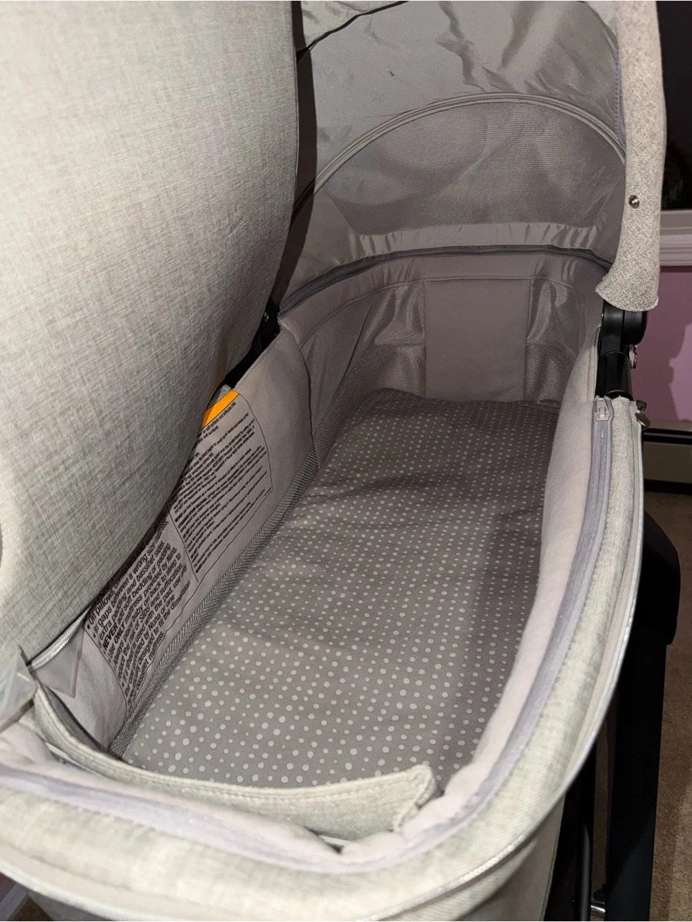 Nuna x pottery barn Tan Bassinet and stand